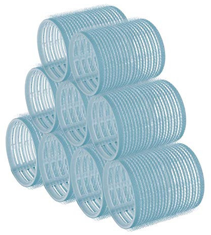PARSA Beauty selbsthaftende Lockenwickler (⌀ 57 mm/Hellblau / 9 Stück) – Haarwickler für Locken – Praktische Klettwickler für stylische Frisuren – Hair Rollers Haftwickler
