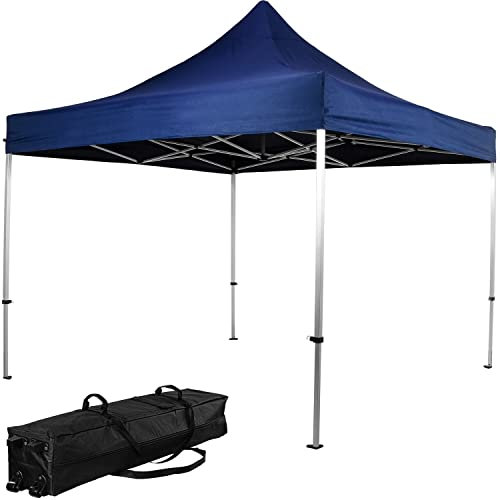 INSTENT Alu-Pavillon 3 x 3 m Pro wasserdicht UV Schutz 50+, blau