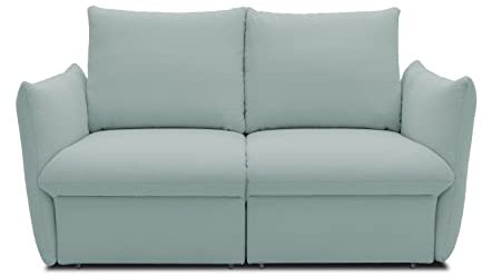 DOMO. collection Sofa Cloud Box, 2-Sitzer mit Schlaffunktion und Boxspringfederung, 2er Couch mit Bettauszug, Schlafsofa, Boxspringsofa 180 x 97 x 100 cm (BxTxH), Mint