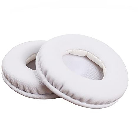 Ear Pads Cushions Replacement for Audio-Technica ATH-S200BT Headphones, Noise Isolation Foam Soft Protein Leather Earpads(White)