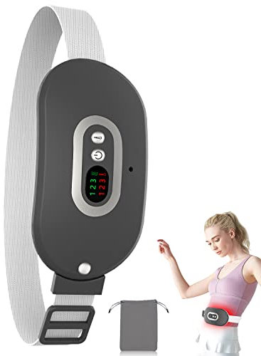 Menstruations Pad-OVIFM Tragbare Perioden Wärmegürtel,Elektrisches Menstruations Wärmegürtel für Frauen,USB Heizgürtel ohne Kable Geeignet für Reisen, Partys, im Außen/Innen-bereich Schwarz