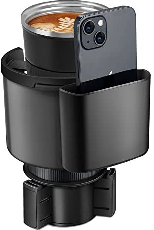 TYKOR Auto Getränkehalter, Becherhalter Auto mit Verstellbarer Basis, Flaschenhalter Auto Kompatibel mit Stanley 0.4/0.47/0.75/0.89/1.2L, Andere Große Flaschen 0,4-1,5 L (7,0-10,7 cm)