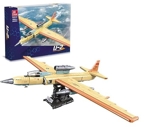 Tirff Technik Aufklärungsflugzeuge Bausteine Sets, 1363 klemmbausteine U2-Aufklärungsflugzeug Modellbausatz, MOC Flugzeug Spielzeug für Erwachsene und Jungen, Kompatibel mit Großen Marken