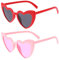 WLLHYF 2 Stück Herz Sonnenbrille 3D Heart Glasses Beugungs Brille Vintage UV-Schutz Herzförmige Sonnenbrille Set für Damen Frauen Kinder Reise Bar Fotoshooting Halloween Party-Dress-Up-Sonnenbrille