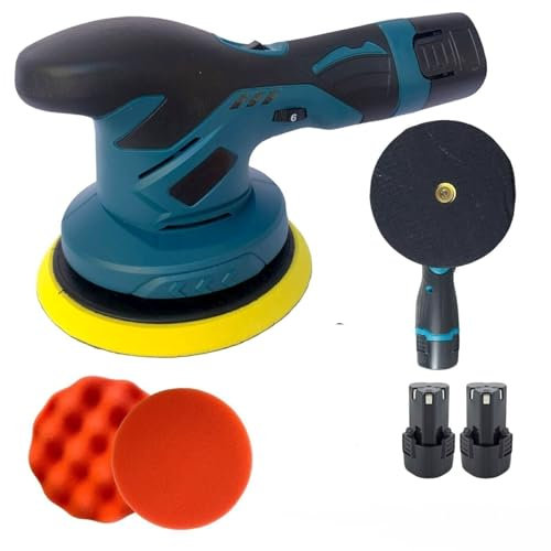 LUCIDATRICE ROTORBITALE CON DOPPIA BATTERIA 18V 6 VELOCITÀ LEVIGATRICE PER AUTO