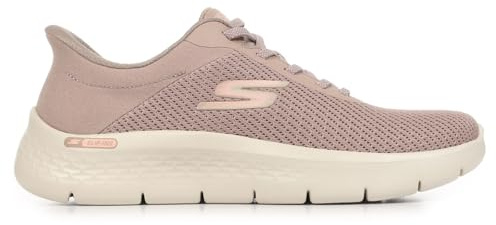 Skechers Women's Go Walk Flex Carla Slip-in Trainers, Taupe Textile/Trim, 5 UK