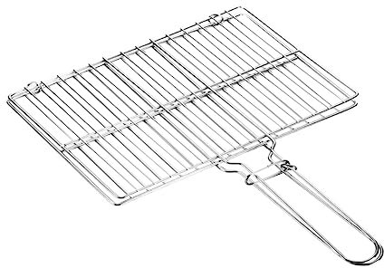 Milisten Panier À Poisson en Acier Inoxydable - Cage À Poisson pour Barbecue Au Design Élégant - Outil pour Barbecue en Plein Air Et Cuisine À Domicile