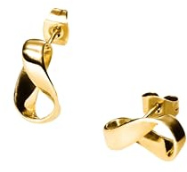 Purelei Twist Ohrstecker – Elegante Möbius-Form, hochwertige Edelstahl Ohrringe in Gold, Silber & Roségold, Symbol für Balance & zeitlosen Stil, Damen Schmuck