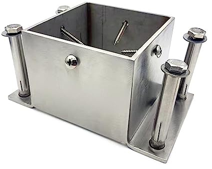 Ancoraggio della base della posta dell'acciaio inossidabile per l'installazione sicura del ponte, della pergola e della cassetta postale