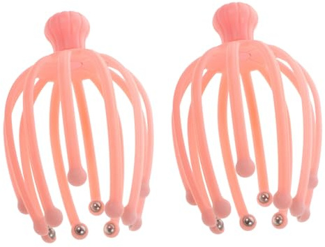 OUNONA Masseur De Tête Portatif Multifonction 2 Pièces, 12 Griffes, Outil De Massage Du Cuir Chevelu, Design Ergonomique, Portable, Pour Détente Quotidienne Et Voyage