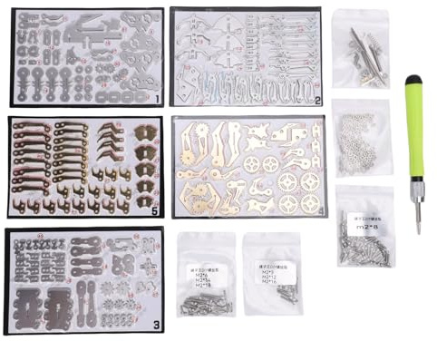 Kit di costruzione di puzzle in metallo 3D, kit di costruzione meccanica fai -da -te con pezzi finiti in argento, kit modello in metallo educativo per adulti e bambini Progetto di (Oro)