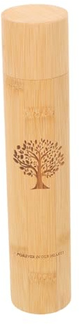 VILLCASE Urne Funéraire en Bambou pour Animaux Motif Arbre de Vie Petite Boîte Commémorative pour Cendres et Poils de Chien et Chat Récipient Naturel Sécurisé et Portable