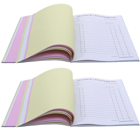 SAFIGLE 2pcs Duplicate Invoice Book Contractor Forms Work Order Estimate Pad Per for Car Repair Service Invoice Book