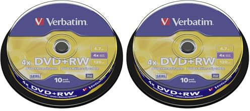 Verbatim DataLifePlus DVD+RW x 10 4,7 Go (Lot de 2)