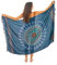 Mandala Life ART Blauer Damen Sarong Pareo Mit Fringe Hochwertiger Rayon Groß Strand Strandtuch Wickeltuch Wickelrock Strandrock Tapisserie Wickeltuch Bikini Cover Up Tuch Für Badeanzug