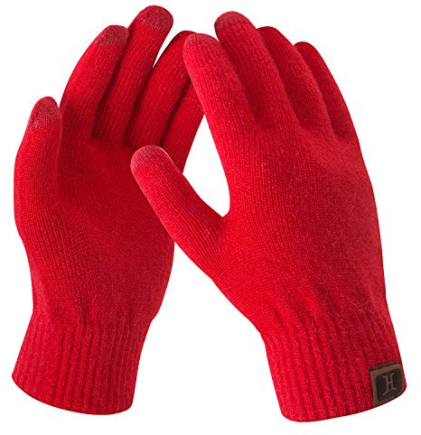 Bequemer Laden Mujeres Guantes Termicos Guantes Tactiles de Punto para Regalo Navidad Mujer