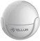 TELLUR Smart Detector de Movimiento WiFi Inalámbrico, Sensor de Movimiento PIR, Notificación para Móvil, Redondo, Diámetro de 5 cm, Blanco, No Necesita HUB
