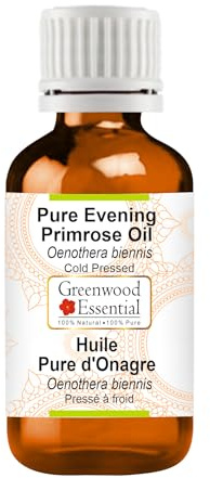 Greenwood Essential naturlig ren nattljusolja (Oenothera biennis) kallpressad 5 ml (0,16 oz)