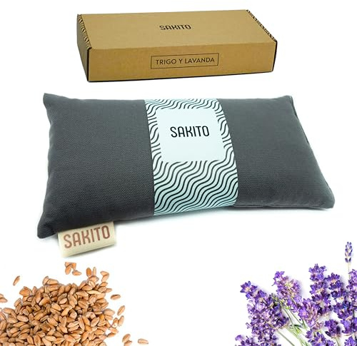 Bouillotte Micro-onde (25x12 cm) - Coussin Chauffant Naturel pour les Douleurs Menstruelles - Utilisation Chaude ou Froide - Grande Rétention de Chaleur - Parfum Lavande - Boîte Incluse