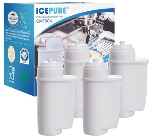 ICEPURE Wasserfilter Kaffeevollautomat für Siemens® Wasserfilter EQ Series, EQ3/EQ6/EQ9, EQ500, S700, Brita® Intenza 575491, Bosch® TCZ7003, TCZ7033, 4 stück