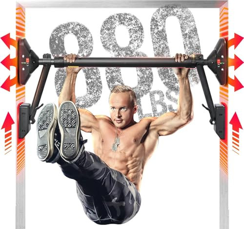 Klimmzugstange/Klimmzugstange Oberkörper-Workout-Stange, super belastbar: Doppelte Sicherheitsverriegelung, Zwei-Wege-Unterstützung, Fitness-Krafttrainingsgerät