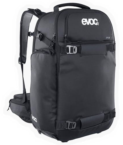 EVOC CP 35 zaino sportivo, borsa fotografica ideale (cintura regolabile, scomparti per piccoli oggetti, attrezzatura da valanga, materiale traspirante, dimensioni: 19 x 55 x 34 cm, volume: 35 l), nero