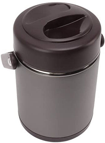 Glomora Insulated Food Flask, 2l Vacuum Thermal Flasks,Wide Mouth Vacuum Insulated Food Jar Soup Flask, For Offices School Picnics Hikes Camping Travel(Dark Gray)