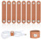 10 organizadores de cables, organizador de cables de cuero, bridas marrones, organizador de cables de cuero, organizador de cables reutilizable, para cables USB, cables de auriculares, correas cortas