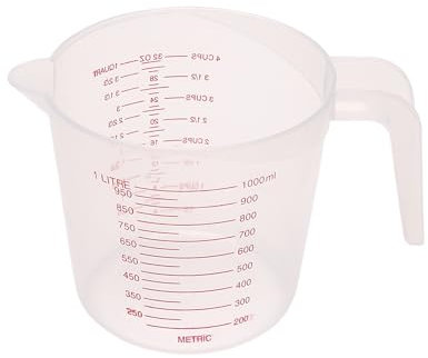 Losueeun Vaso medidor de 1000 ml, herramienta para hornear, herramienta de cocina, vaso medidor de plástico de alta calidad, de herramientas con báscula