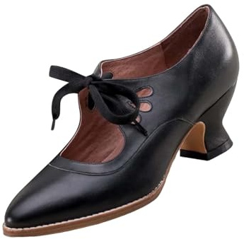 OBiQuzz Mary Jane Schuhe Damen Ballerinas Ballerina Schuhe Damenschuhe Elegant Und Bequem Tanzschuhe Riemchenballerina Halbschuhe Absatzschuhe Uniform Pumps Für Business Work Dance Trachtenschuhe