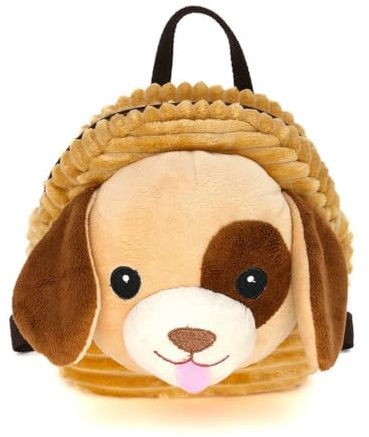 Mifeiwukawa Sac à dos harnais de sécurité pour bébé et enfant avec sangle de dessin animé, sac à dos avec rênes, laisse, harnais, ceinture d'attache, pour les tout-petits de 1 à 5 ans, Chien kaki