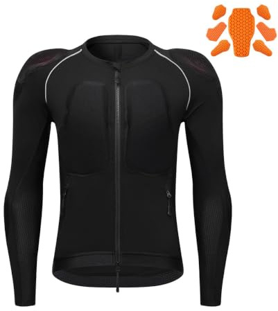 Chaqueta motociclista hombre, CE protectores, tejido stretch transpirable
