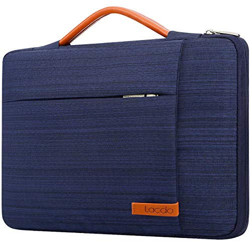 Lacdo 360° Protective 15-15.6 Inch Laptop Sleeve Case for Acer HP Lenovo Dell ASUS Laptop, Acer Aspire 15, HP Pavilion 15, Dell Inspiron 15, Lenovo IdeaPad 15, ASUS ZenBook 15 Computer Bag, Blue