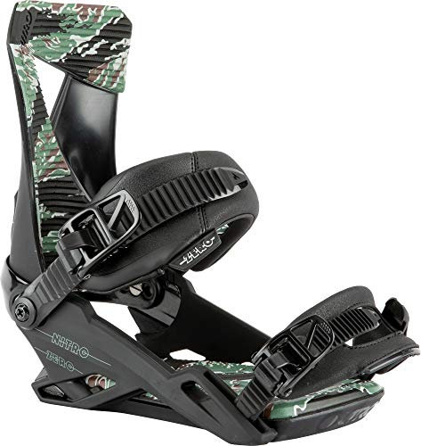 Nitro Herren Zero '22 All Mountain Freestyle günstig Bindung Snowboardbindung, Black CAMO, M