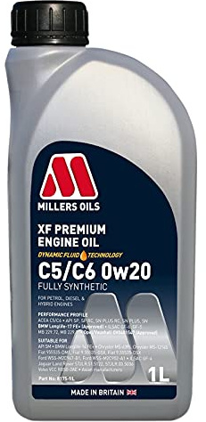 Millers Oils XF Premium C5/C6 0w20 Fully Synthetic Engine Oil, 1 litre