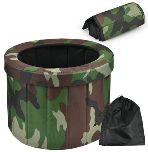 N/A 1 Set tragbare Klapptoilette Campingtoilette Außentoilette max. Belastung 150 kg Urlaubstoilette Angeltoilette Autotoilette Klapphocker für Camping, Wandern, Fernreisen, Staus, festlich