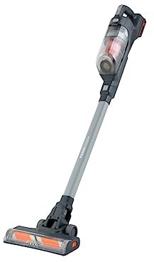 BLACK+DECKER BHFEA18D1-QW Scopa Elettrica Powerseries+ senza Fili Verticale 2 in 1 con Batteria Estraibile a Litio 18 Volt 2 Ah, Titanium