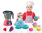 Coo11 Kids Blender Mixer Toy, Realistic Juicer Kitchen Pretend Play Set with Party Tea Cup Set, Dessert, Play Doll, On/Off Button Light Sound, Fun Learning Home Appliances for Toddlers Ages 3+