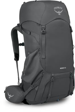 Osprey Rook Uomo Zaino, 50L, Dark Charcoal/Silver Lining, O/S