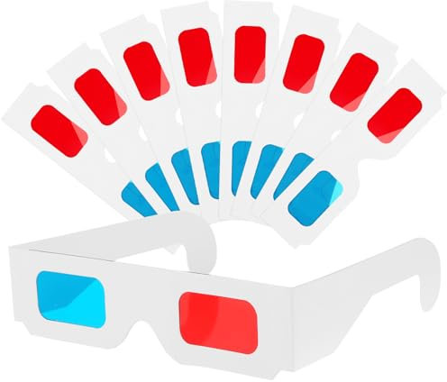 Classicseali 3D Glasses for Movies at Home,25 Pairs of 3D Viewing Eyeglasses, Foldable and Lightweight Paper Glasses for Kids and Adults, Perfect for Immersive Movie Experiences