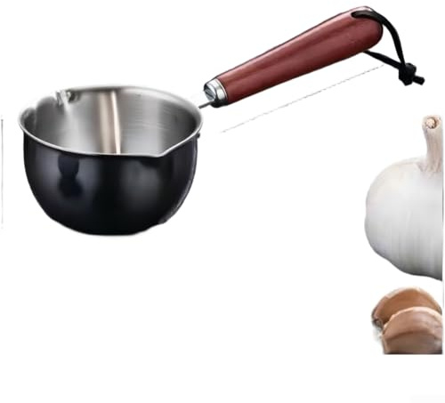 Sartén de acero inoxidable para huevos y filetes con base compuesta no multicapa, calefacción uniforme y boquilla de vertido para control de aceite (C)
