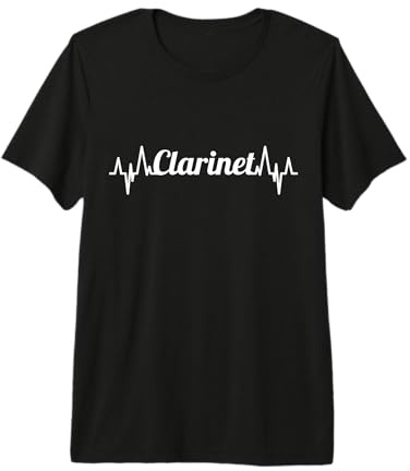 Clarinette Heartbeat Pulse Line Clarinet Instructor T-Shirt Haut de Gamme