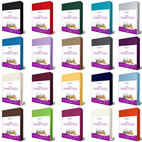 EllaTex FROTTEE Spannbettlaken 140 x 200-160 x 200 cm, in Farbe: Gelb