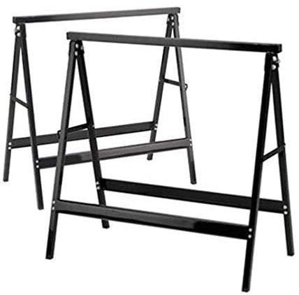 COPPIA DI CAVALLETTI PIEGHEVOLI CAVALLETTO IN ACCIAIO PORTATA 100 Kg X1 VALEX