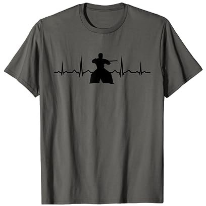 Herzschlag Aikido Kämpfer Herren Jungen T-Shirt