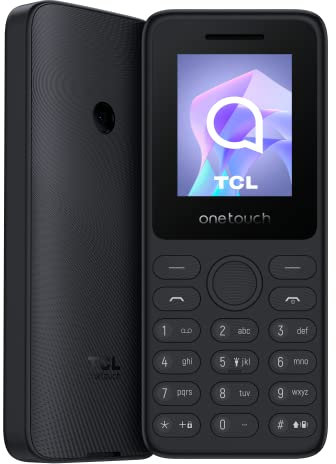 TCL Onetouch 4021 - Teléfono móvil de fácil uso,Pantalla de 1.8” 2G, cámara trasera, 4MB de RAM, 4MB de ROM, batería 1030mAh, bluetooth, dual SIM, conector audio 3.5mm, Linterna, Radio (Gris)