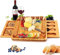 Plateau à Fromage en Bambou avec Outils à Fromage, Plateau à Fromage, Plateau à charcuterie, Plateau de Service pour vin, Cracker, Brie et Viande, Cadeaux Uniques pour Noël, Mariage et Anniversaire.