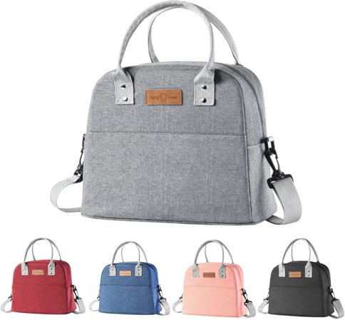 Zxglxinyao Fiambrera para hombres y mujeres, lonchera aislada para adultos, bolsa de almuerzo, contenedor de alimentos reutilizable, adecuado para el trabajo, viajes, picnic, oficina