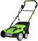 GOPLUS Escarificador Eléctrico 2 en 1, con Bolsa de Recogida de 30L/45L, Aireador de Césped con Altura Ajustable en 4 Niveles, 2 Cuchillas Extraíbles y Asa Plegable (30L,Verde)