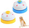Amexo 2 Pack Pet Training Bells Dog Potty Toilet Training Bell Portable Dog Doorbell for Small Dog Cat Eating Communication (Blue + Yellow)